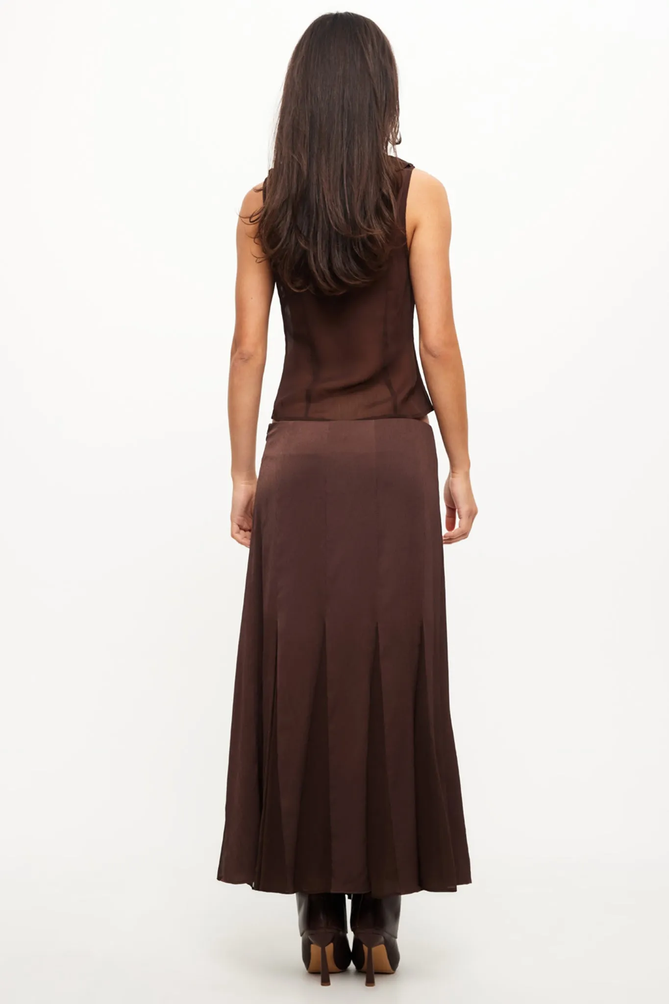 LIONESS Rose Maxi Skirt Chocolate sold by Selfie Leslie product image thumbnail 5