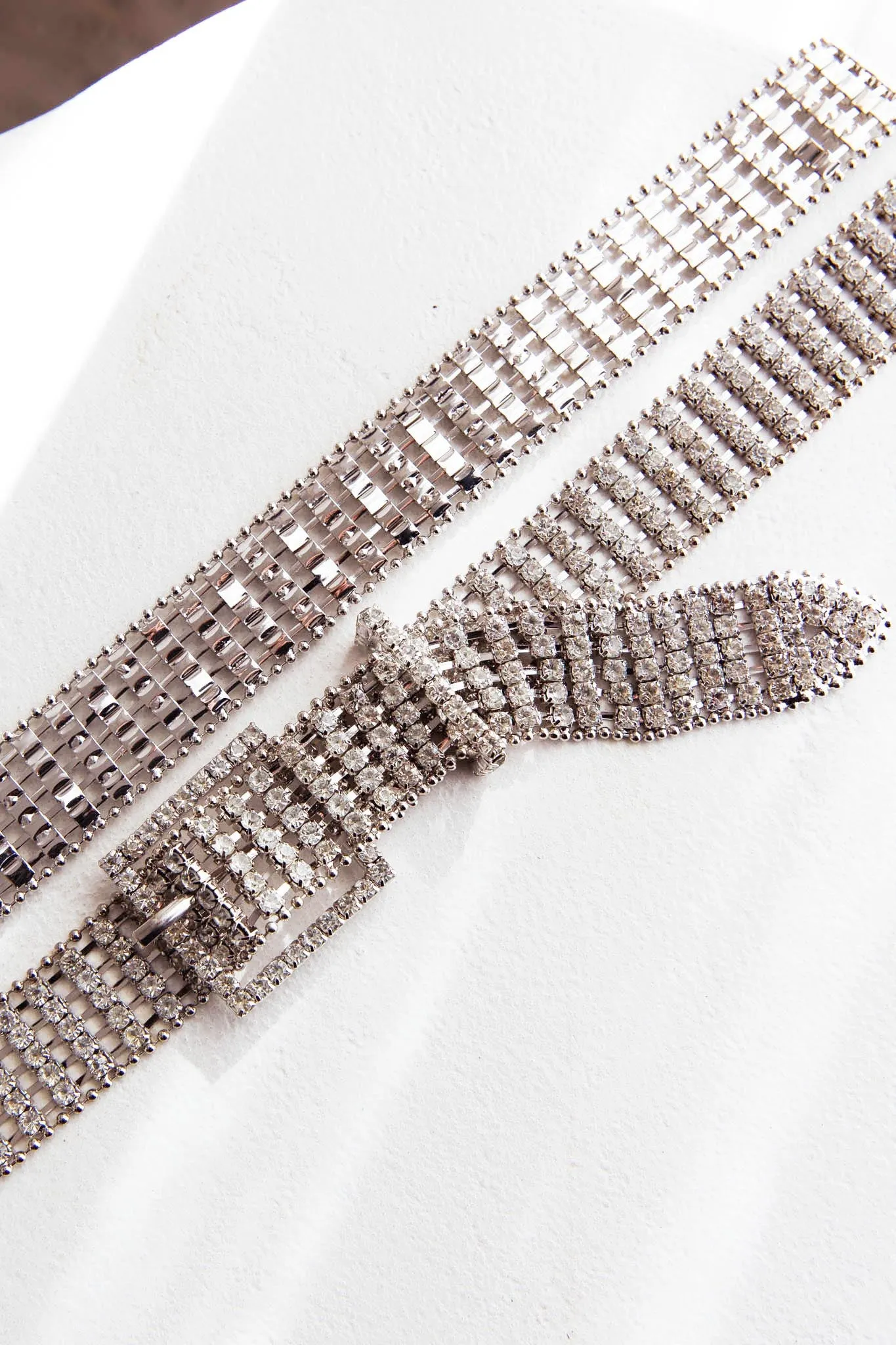 Jolene Rhinestone Belt Silver sold by Selfie Leslie