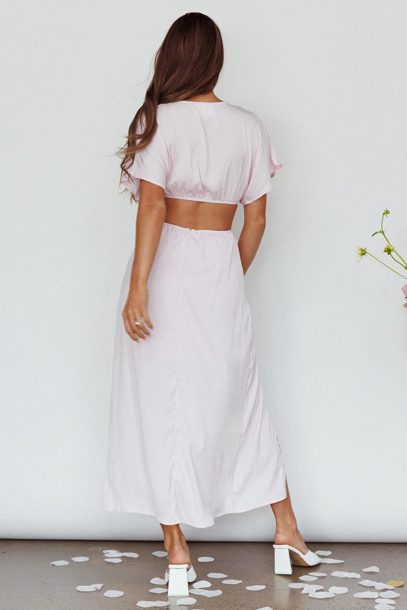 Getaway Cut-Out Waist Midi Dress Pink sold by Selfie Leslie product image thumbnail 2