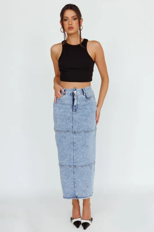Thalia Pocket Midi Skirt Denim sold by Selfie Leslie