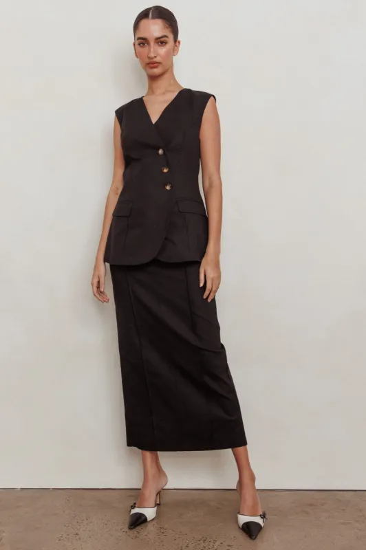 Sweet Treat Column Maxi Skirt Black sold by Selfie Leslie