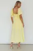Lula Gathered Bust Midi Dress Lemon sold by Selfie Leslie