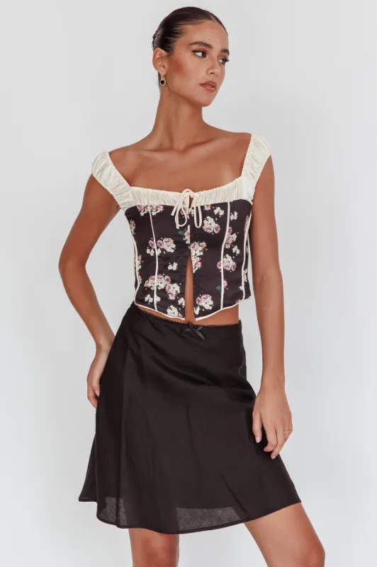 Emotional Knee Length Skirt Black sold by Selfie Leslie