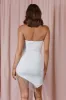 Call On Me Diamante Fringe Strapless Mini Dress White sold by Selfie Leslie