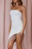 Call On Me Diamante Fringe Strapless Mini Dress White sold by Selfie Leslie