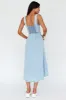Pixie Dust Button Front Midi Dress Denim Blue sold by Selfie Leslie
