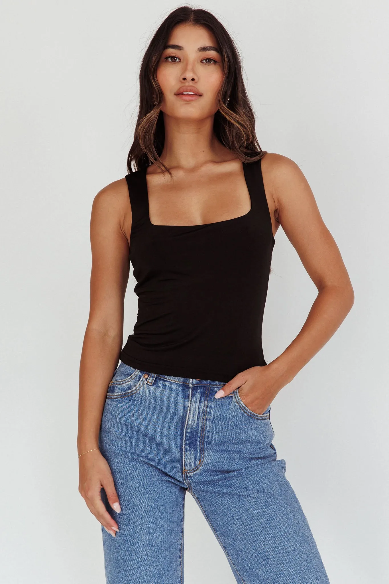 Tabatha U-Neckline Top Black sold by Selfie Leslie product image thumbnail 5