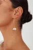 Sarah Pearl Accent Long Hook Earrings Gold sold by Selfie Leslie
