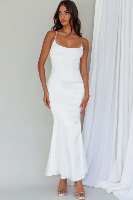 Moon Rising Mermaid Maxi Dress White sold by Selfie Leslie