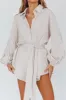Daytona Beach Long Sleeve Shirt Romper Beige Stripe sold by Selfie Leslie