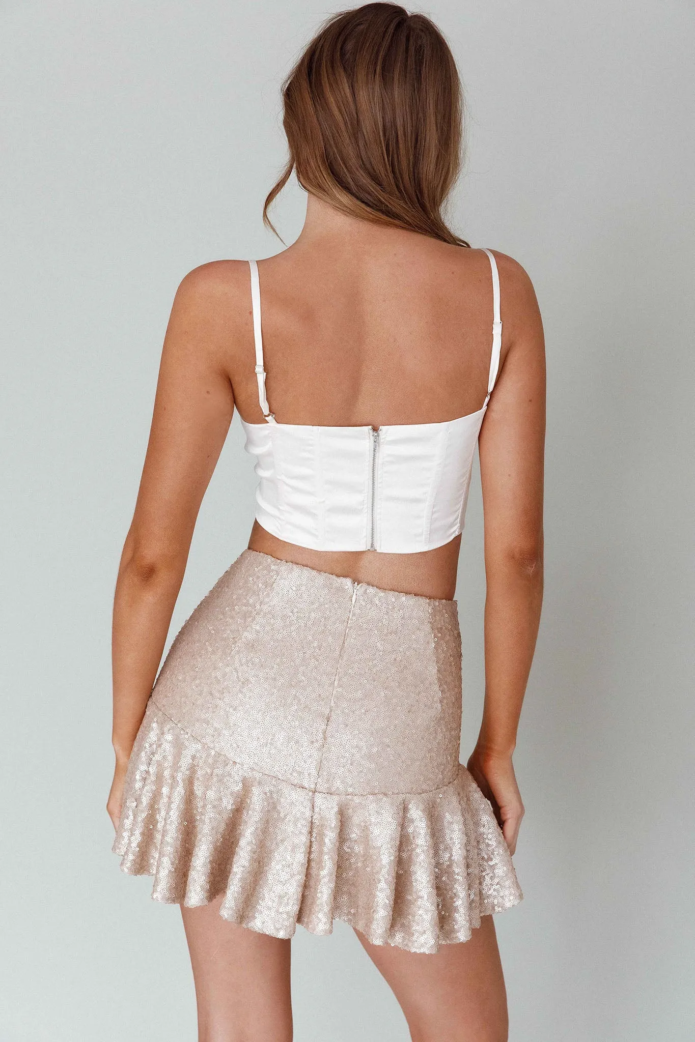 Lila Cowl Neck Corset Top Cream sold by Selfie Leslie product image thumbnail 2
