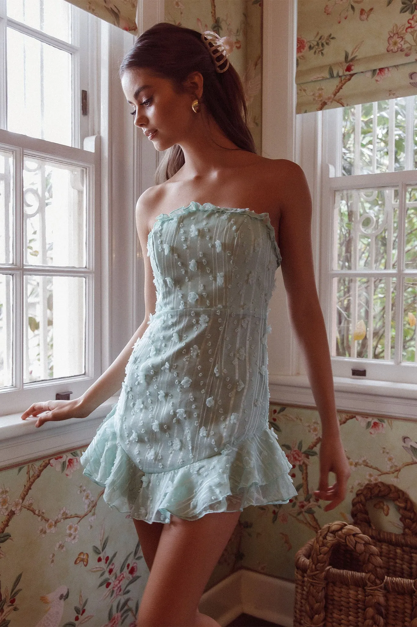 Cece Embellished Bandeau Dress Sage sold by Selfie Leslie product image thumbnail 5