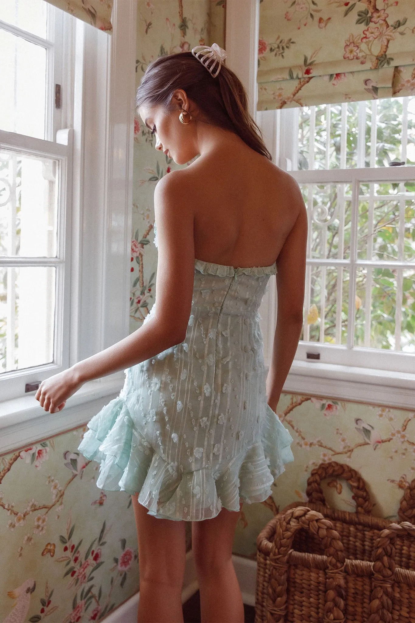 Cece Embellished Bandeau Dress Sage sold by Selfie Leslie product image thumbnail 2