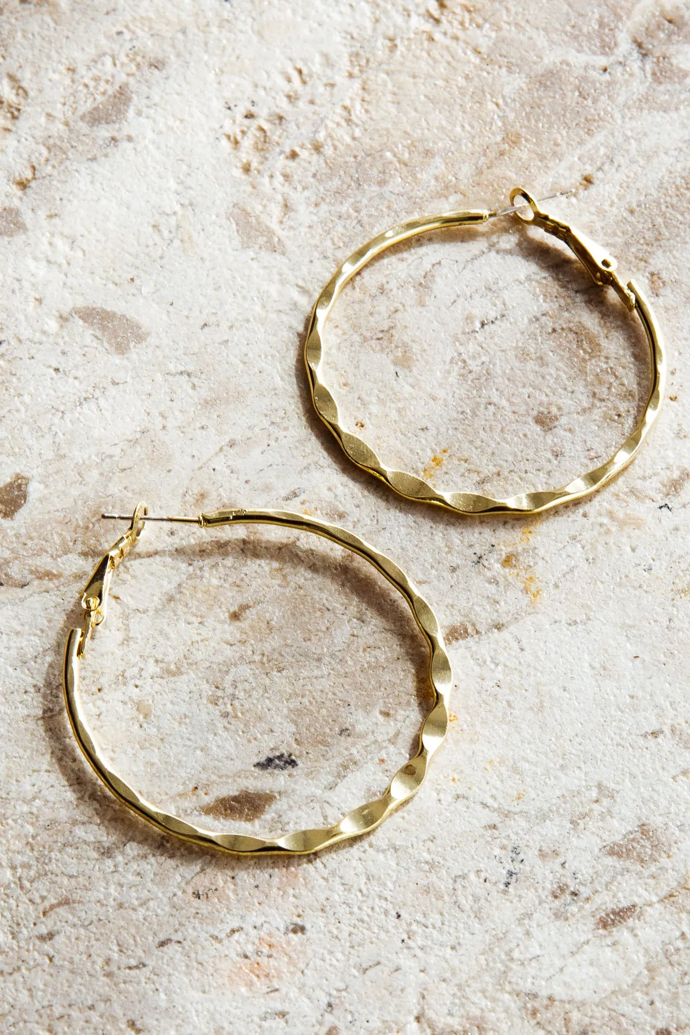 Missie Large Hoop Earrings Gold sold by Selfie Leslie