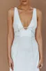 Elias Decorative Stitch Midi Dress White sold by Selfie Leslie