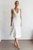 Elias Decorative Stitch Midi Dress White sold by Selfie Leslie