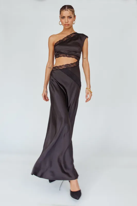 Mahli One-Shoulder Maxi Dress Black sold by Selfie Leslie