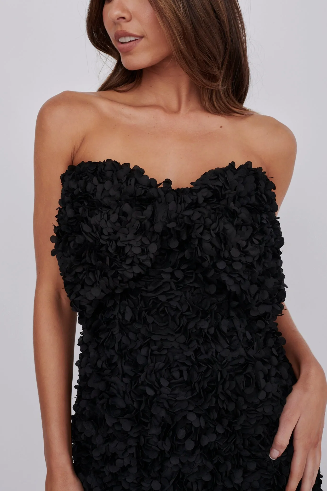 Ma Cherie Bow Bust Embellished Mini Dress Black sold by Selfie Leslie product image thumbnail 4