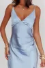 Marlie Side Pleat Maxi Dress Blue sold by Selfie Leslie