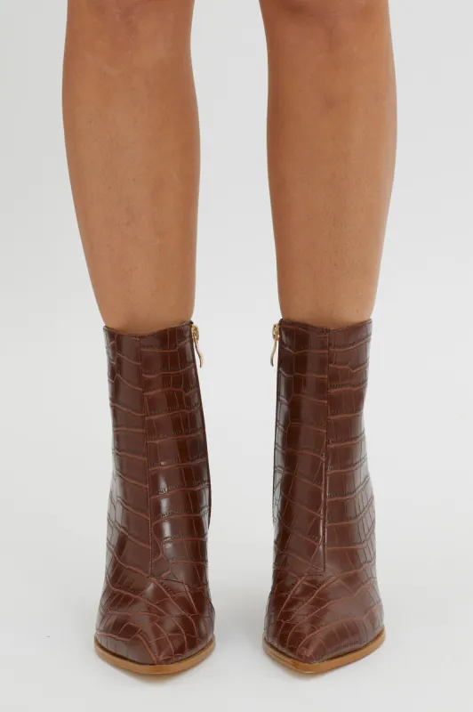 BiLLiNi Nancy Bootie Chocolate Croc sold by Selfie Leslie