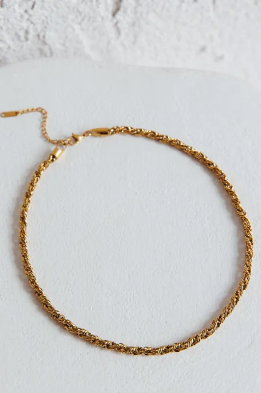 Prana Twist Chain Necklace Gold sold by Selfie Leslie