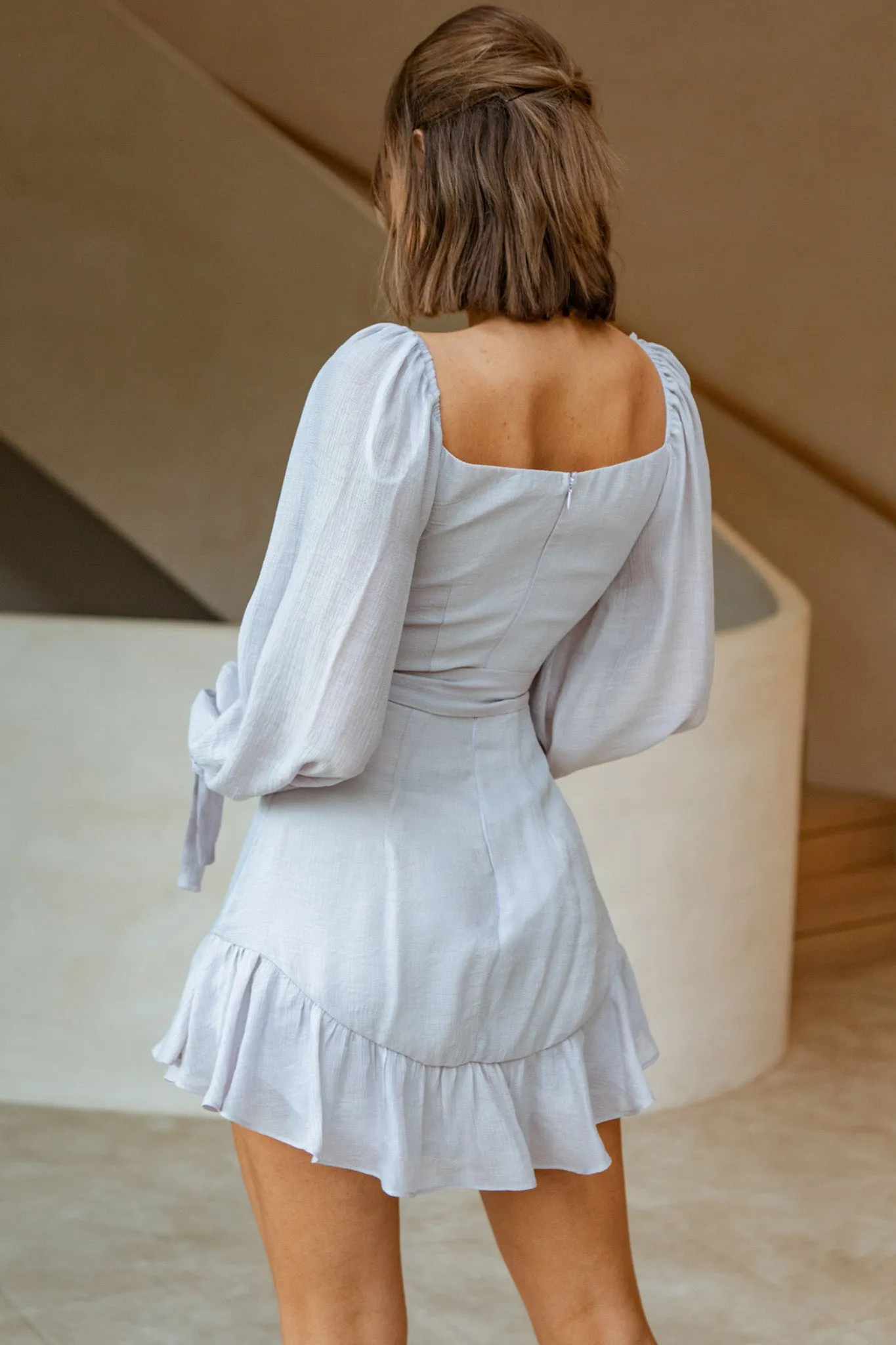 Make Memories Balloon Sleeve Molded Bust Dress Lilac sold by Selfie Leslie product image thumbnail 2