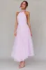 Andria Halterneck Tulle Midi Dress Light Lilac sold by Selfie Leslie
