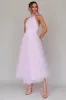 Andria Halterneck Tulle Midi Dress Light Lilac sold by Selfie Leslie