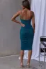 Little Waltz Ruched Midi Dress Blue sold by Selfie Leslie