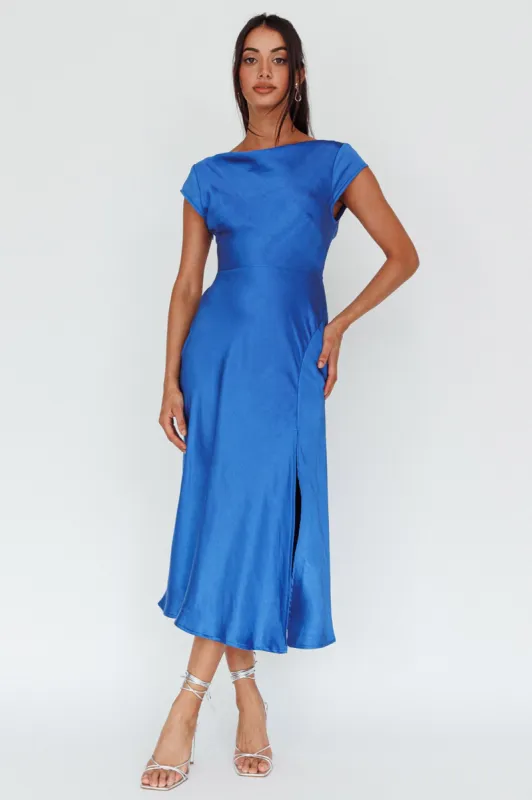 Lucinda Twist Back Midi Dress Navy sold by Selfie Leslie