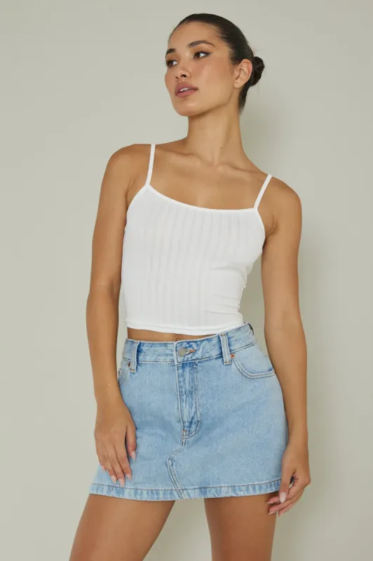 Sold Out Ribbed Cami Top White sold by Selfie Leslie