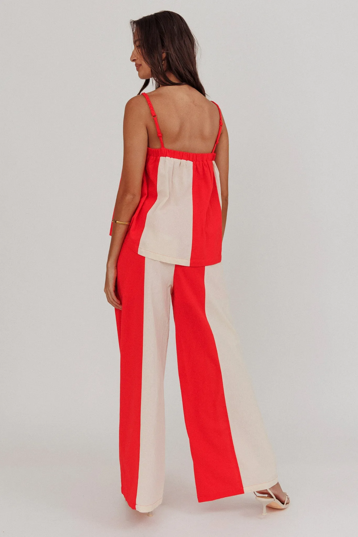 Dream Girl Contrast Wide Leg Pant Tomato Red sold by Selfie Leslie product image thumbnail 2