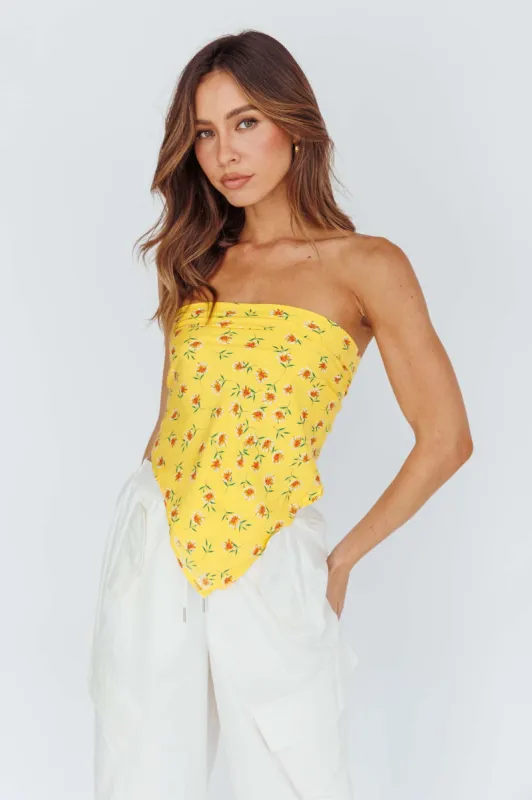 Sundaze Square Scarf Flowers Yellow made by Selfie Leslie