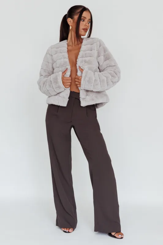 Back To Basics High Waist Pants Charcoal sold by Selfie Leslie