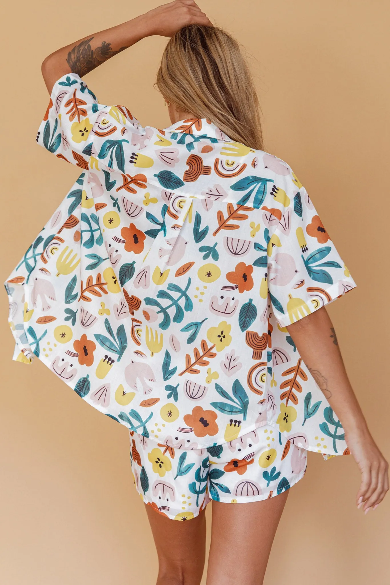 Just A Hunch Button Shirt Printed White sold by Selfie Leslie product image thumbnail 2