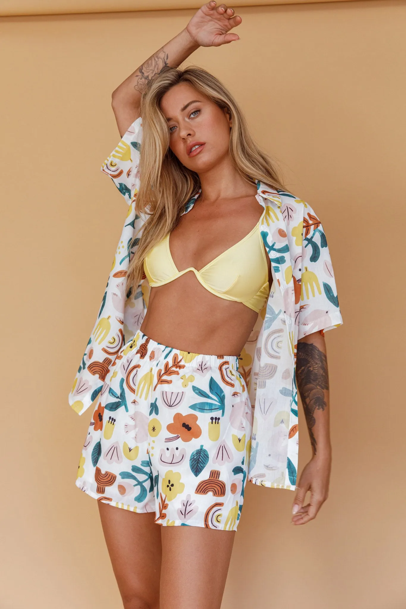 Just A Hunch Button Shirt Printed White sold by Selfie Leslie product image thumbnail 5