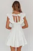 Daffodil Ruffle A-Line Mini Dress White sold by Selfie Leslie