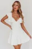 Daffodil Ruffle A-Line Mini Dress White sold by Selfie Leslie
