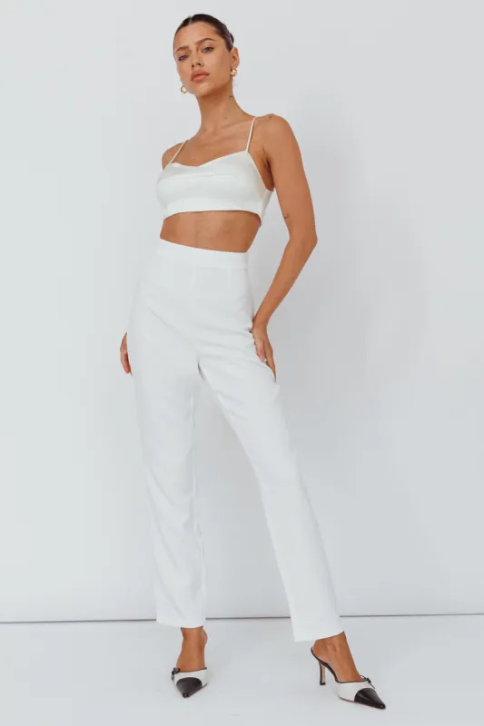 Moonlight Tango High Waist Pants White sold by Selfie Leslie