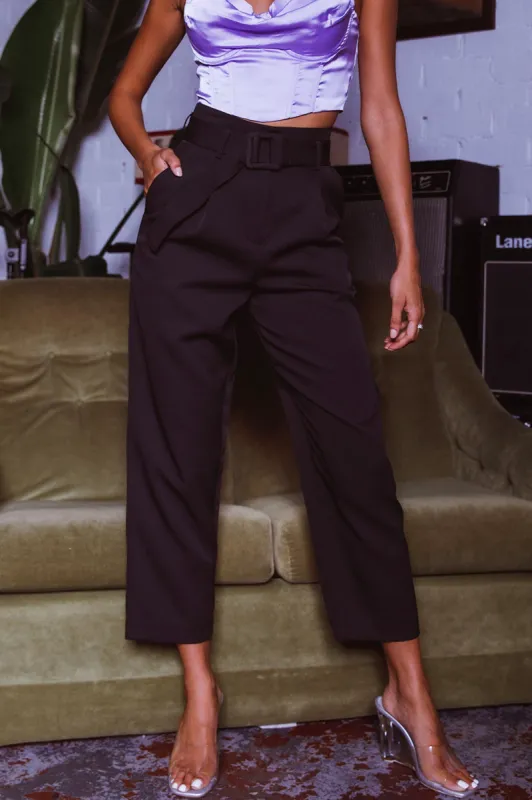 Chance Encounter Straight Leg Pants Black sold by Selfie Leslie