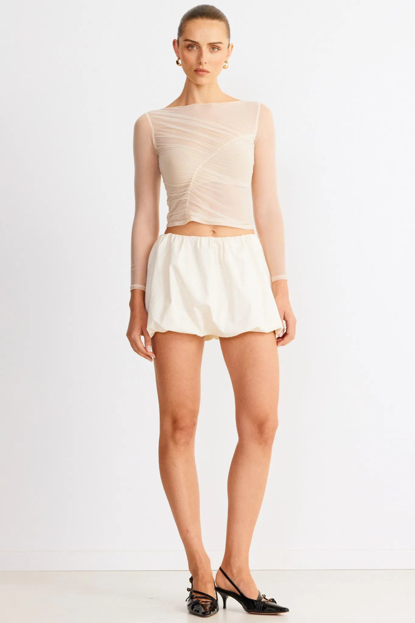 SNDYS Freja Bubble Skirt Chalk sold by Selfie Leslie product image thumbnail 3