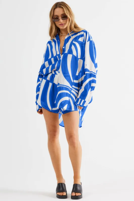 SNDYS Heather Shirt Swirl Blue made by Sndys