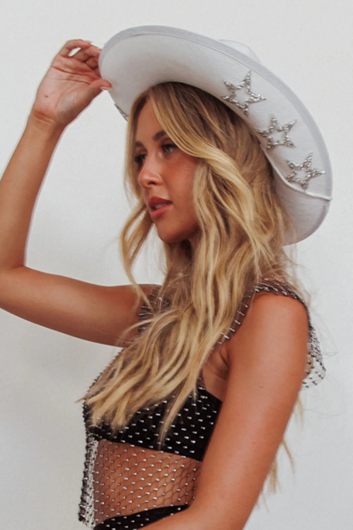 Bobby Rhinestone Star Cowboy Hat White sold by Selfie Leslie