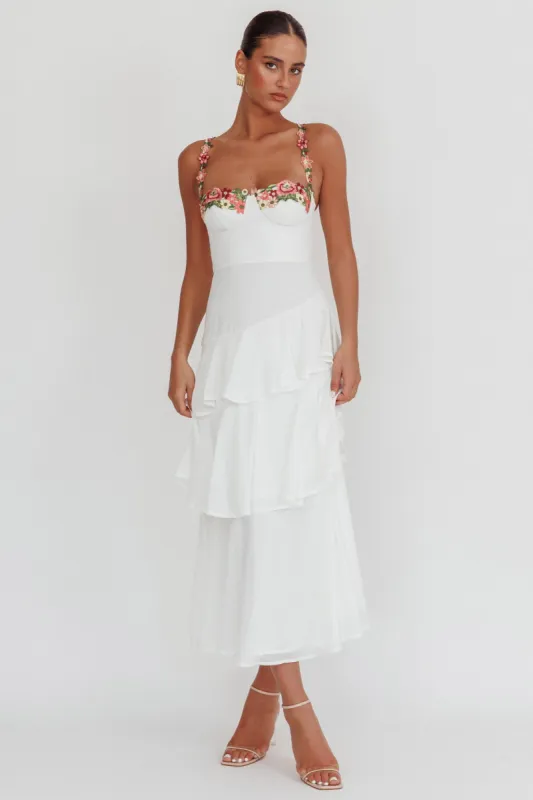 Magnolia Tiered Ruffle Maxi Dress - Black | Parallel