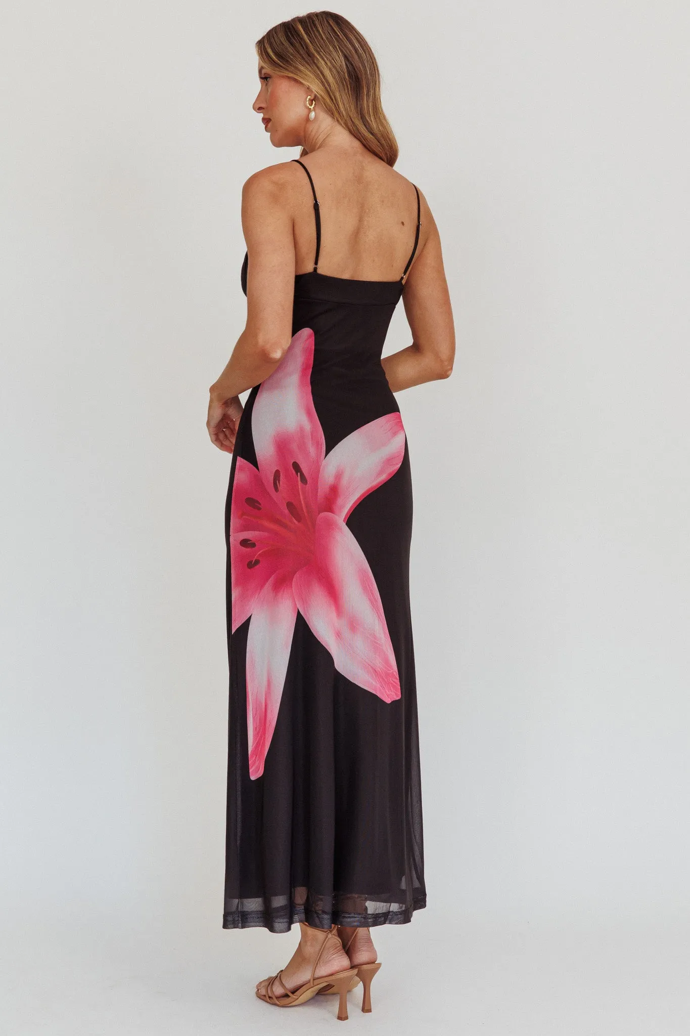 Kailua Floral Print Maxi Dress Black sold by Selfie Leslie product image thumbnail 2
