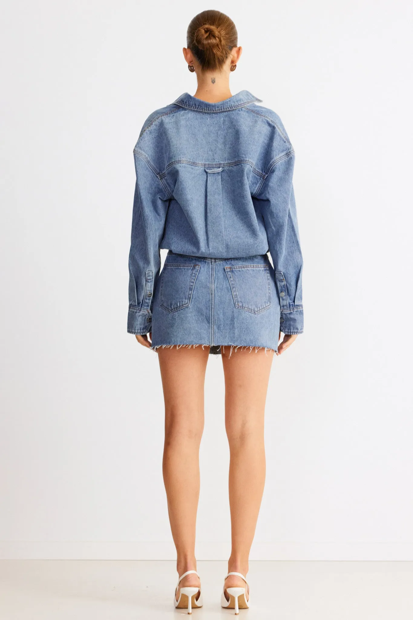 SNDYS Eve Denim Shirt Blue sold by Selfie Leslie product image thumbnail 2