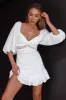 Under The Moon Puff Sleeve Dress White sold by Selfie Leslie