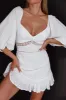Under The Moon Puff Sleeve Dress White sold by Selfie Leslie