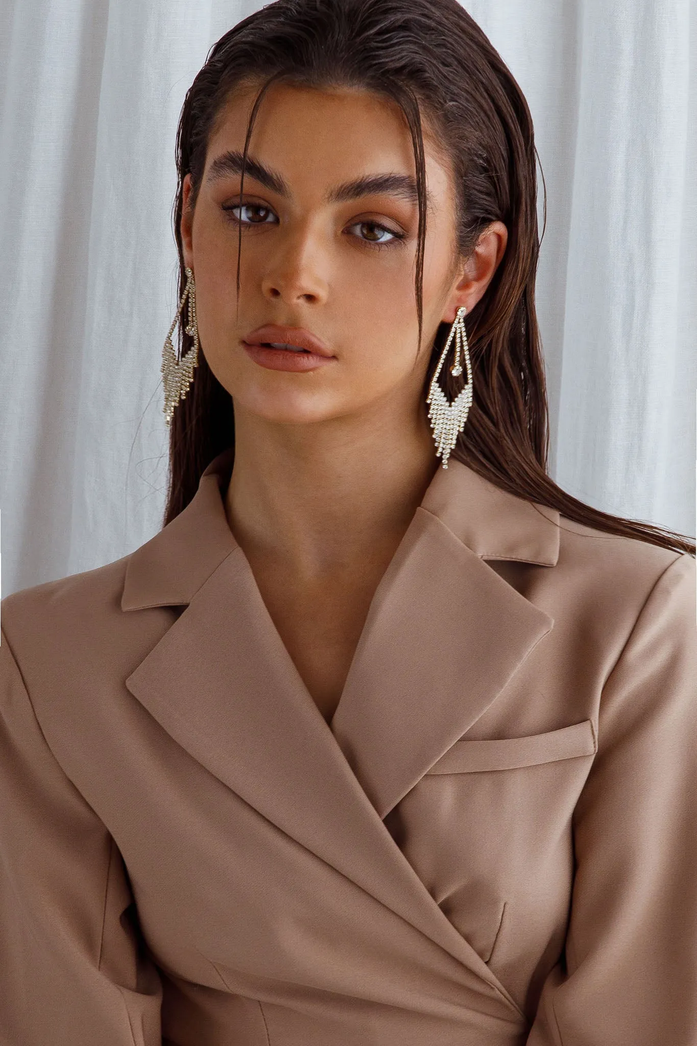 Victoria Diamante Tassel Earrings Gold sold by Selfie Leslie product image thumbnail 4