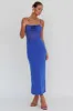 Lorely Lace Rosette Maxi Dress Top Blue sold by Selfie Leslie